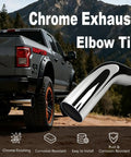 Chrome Exhaust Elbow Adapter 4 Inch To 6 Inch With Integrated Steel Clamp Leak Free Installation No Weldin Required