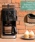 Self Adhesive Appliance Wheels For Heavy Kitchen Gear, 360 Degree Swivel Mini Casters on coffee maker on wooden counter
