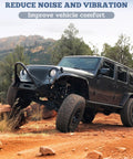 Jeep Wrangler on rocky terrain showcasing rear axle performance improvement with Axle Bearing and Seal Kit for JK JKU 2007-2017