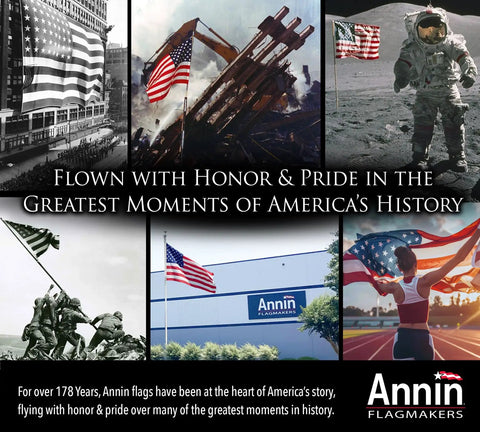 Historical moments with All American Flag 3 By 5 Feet Outdoor Flag Made In USA Poly Cotton All Weather With Rich Colors image