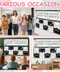 2 Pack Composition Notebook Banner Posters for Classroom Growth Mindset Decor displayed in classrooms and study areas.