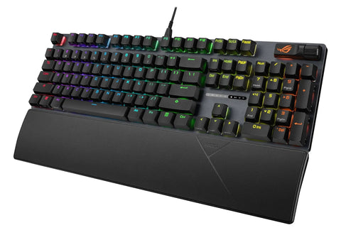 Badass Full Size Mechanical Gaming Keyboard With Hot Swappable Linear Switches And Durable Pbt Keycaps For Smooth Typing And Fire Rgb Backlight On Pc With Aluminum Top Plate, featuring RGB backlight and wrist pad.
