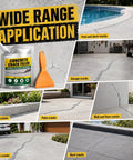 No Mess Waterproof Concrete Crack Filler And Sealant With Self Leveling Formula for garage, patio, pool cracks and driveways.