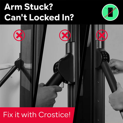 Get Your Setup Sorted Fast With This Heavy Duty Locking Arm Pin Compatible With Tonal Home Gym Machines Fixing Stuck Arms Smooth Height Tweaks Solid Grip Zero Hassle image showing arm adjustment issues.