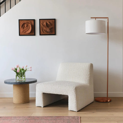 Montage Modern LED Floor Lamp for Living Rooms and Offices Tall Standing Corner Pole Lamp for Bedroom Reading in Rose Gold Dope Sleek