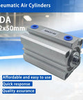 Ultra Slim 32mm Bore 50mm Stroke Aluminum Pneumatic Cylinder Double Acting PT1/8 Port For Industrial Air And Hydraulic Systems