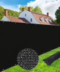 Privacy Screen For Fences Six Foot By Fifty Foot Heavy Duty Black HDPE 220 GSM Fence Panel With Brass Grommets Outdoor Yard