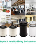 3D render of Replacement Filter For SilverOnyx 5 Speed Air Purifier KJ150F C02 3 In 1 H13 Filtration and living spaces