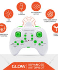 Glow Up Mini RC Drone With LED Lights For Kids And Beginners, 2.4 GHz Quadcopter joystick control with LED, USB charging, gyro stabilization