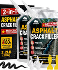 Smooth Over Gritty Pavement With This Heavy Duty Asphalt Crack Filler Self Leveling blacktop sealant in 2.2 LB packs for quick repairs.