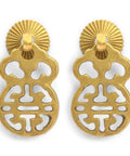 Wealth And Longevity Brass Cabinet And Furniture Pulls Set Of 2 In 2 Inches Wide 1.5W X 2.2H X 0.5D Premium Solid Brass Hardware