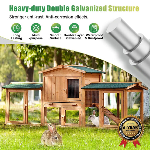 Heavy Duty Hardware Cloth Mesh Roll Half Inch Open used in rabbit cage and garden fencing, anti-rust 6-year warranty.