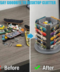 360 Degree Rotating Fingerboard Display Stand For 20 Decks And Accessories Heavy Duty Desktop Organizer With Center Storage
