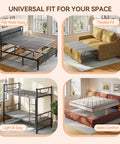 Full Size Bunkie Board 54X75 Delivers Flat Out Sturdy Support Breathable Hollow Core Base With Squeak Proof Grey Oxford Cover in various bed setups.