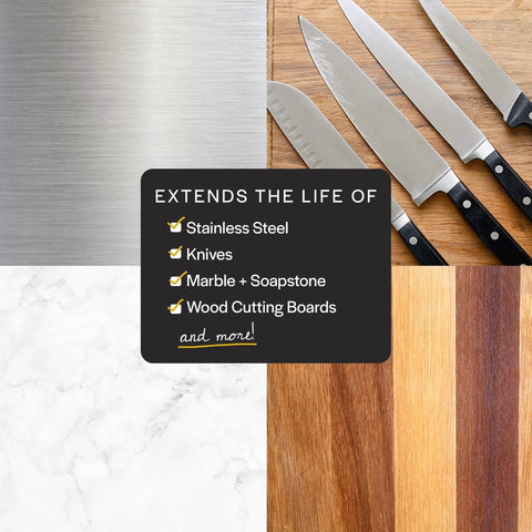 Food Grade Mineral Oil For Wood Cutting Boards, Countertops And Butcher Blocks, Knife And Meat Grinder Lubricant below knives and materials