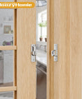 Heavy Duty Badass Flip Door Latch With Slick Silver Coating And Smooth 90 To 180 Degree Action For Barn Doors Cabinets And Bathrooms mounted on wooden doors.