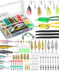 All In One Pro Grade Fishing Lures Kit With Crankbaits, Spinnerbaits, Plastic Worms, Jigs, Topwater Lures, and Tackle Box