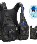 Camouflage Hydration Backpack With 2L Water Bladder, Lightweight Running Vest for Men and Women, Adjustable Chest Pack, Leakproof Valve