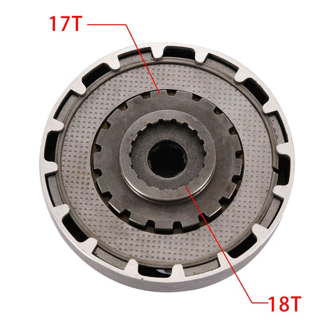 18 Teeth Manual Clutch Assembly Replacement For 50cc 70cc 90cc 110cc 125cc Chinese Dirt Pit Bikes Fits Taotao Hellcat 125cc Pocket Bikes And Similar Mini Dirt Bikes Durable 115mm Diameter For Easy Install