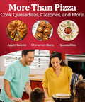 Family using Indoor Electric Pizza Oven With Ceramic Stone For Crispy Crust Pizza Fast Home Pies In Under Six Minutes On A Countertop