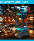 Cordless Impact Drill And Driver with One Half Inch Chuck, Brushless Motor Delivers 150 Nm Max Torque, compatible with Makita 18V