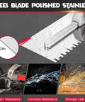 Pro Grade Versatile Tile Trowel Set With 6 Interchangeable Notched Blades And Quick Lock Handle, stainless steel focus, impact resistance, corrosion resistance, strong link.