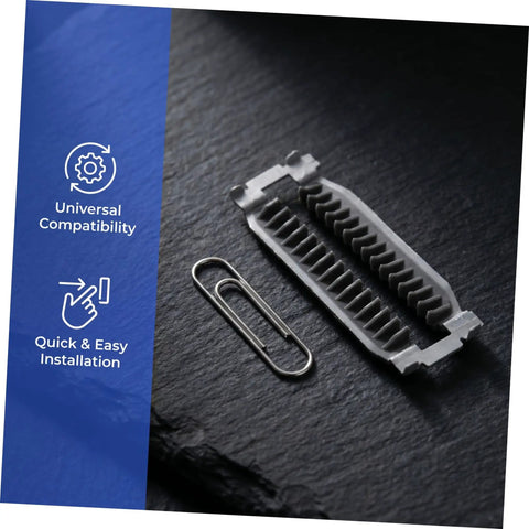 Automatic Tape Cutter Guide Plate Replacement For Metal Tape Machines Easy Install Spare Part For Warehouse And Packaging shown with clip