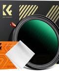 95mm Variable ND And CPL Filter 2 In 1 For Camera Lens with packaging, cloth, K&F logo visible