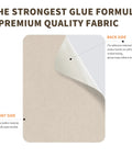 Back and front view of beige microfiber material from Six Pack Beige Microfiber Sofa Repair Patches Self Adhesive Fabric Mender.
