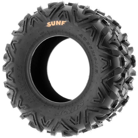 Set Of 2 All Terrain ATV UTV Tires 25x10-12 6 Ply Tubeless With Power I Grippy Directional Knobby Tread For Desert Mud Dirt And Rock Trails