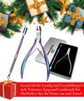 3/4 Jaw Cuticle Nippers Ultra Sharp Stainless Steel Clippers For Pedicure And Manicure with gift box and festive decor