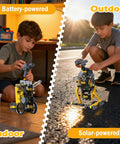 25 In 1 Solar Science Robot Kit For Kids Ages 8 And Up, A Totally Fun Hands On STEM Building Toy That Lets Them Build 25 Different Solar Robots, Learn Basic Coding, Physics And Engineering, A Cool Educational Gift For Curious Makers indoors and outdoors