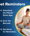 2 Pack 16x20x1 Smart Air Filter With Bluetooth Life Tracker MPR 1900 MERV 13 instructions for setting reminders on phone