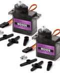 MG90S 9G Micro Servo Motor 2 Pack With Metal Gear High Torque For RC Cars Robots Helicopters And Arduino Projects, visible components