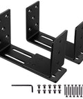 Two Pack Heavy Duty Barricade Brackets For Security Door Reinforcement Drop Open Bar Holder Steel U Bracket In 4.0mm Thick Steel