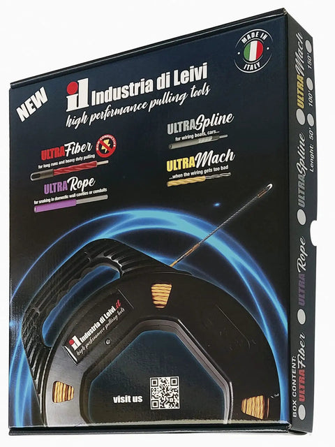 Box of Non Conductive Fiberglass Fish Tape With Twist Design For Long Runs And Heavy Duty Pulling Multi Groove Wire Puller