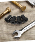 Heavy Duty Carbon Steel Barn Door Track Clamps Set 4 Pcs Spacers For Easy Installation Sliding Barn Door Hardware Durable Pipe Clamps