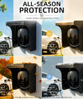 Heavy Duty Galvanized Steel EV Charger Rain Canopy Weatherproof Sun Shade protecting charger in spring, summer, autumn, and winter.