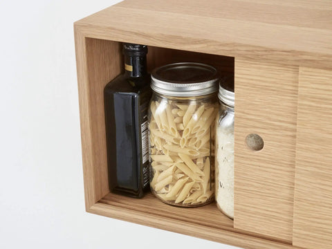 Cabinet with White Oak Edge Banding Roll 7/8 Inch By 500 Ft Non Glued Real Wood Veneer, showcasing smooth sanded finish