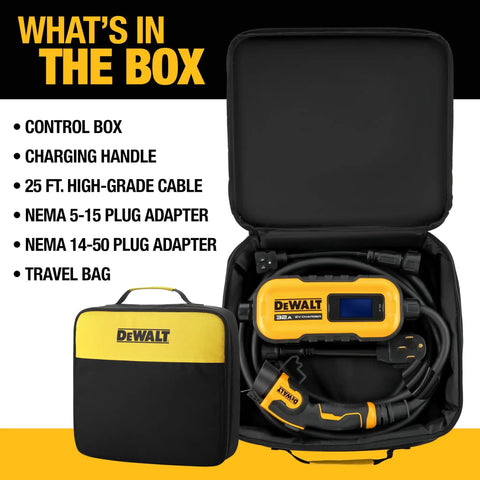 Beefy Level 2 EV Charger Delivers 32 Amp Up To 7.6 KW With A 25 Foot Cable For Indoor Outdoor Use SAE J1772 Compatible NEMA 5 15 CSA
