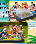 Inflatable Serving Bar Buffet Set For Outdoor Parties Includes Two Inflatable Serving Bars Two Mesh Food Covers And One Inflator Ideal For Cold Food Display On Picnics Pool Parties Backyard BBQs