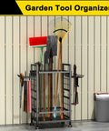 Three Tier Garden Tool Organizer For Garage And Shed Heavy Duty Metal Tool Storage Rack Holds Up To 78 Tools Indoor Outdoor