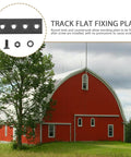 Heavy Duty Sliding Barn Door Hardware Track Connector Kit With Metal Flat Plate Bracket For Commercial Sliding Doors