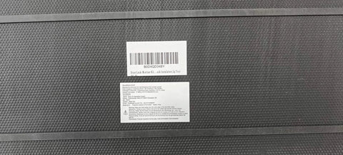 Backside of Rugged Door Mortise Lock Jig Kit packaging showing barcode and labels for easy lock installation on wooden doors.