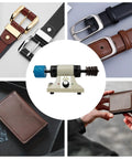 Premium Electric Leather Edge Burnishing Machine With 350W Pure Copper Motor And Cast Iron Build for working on leather belts and wallets.