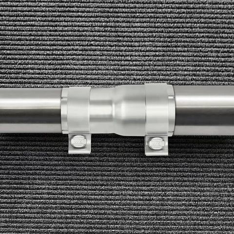 2.25 To 2.5 Inch Stainless Steel Exhaust Reducer With Clamp ID To ID Exhaust Adapter Durable Bolt On Pipe Connector on carpet