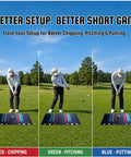 Golfer using Golf Towel Training Aid For Beginners With Swing Plane And Stance Alignment Practice Portable Travel Size
