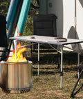 Heavy Duty Fire Pit Carrying Handle With Heat Resistant Stainless Hooks And Durable PU Strap by campsite table