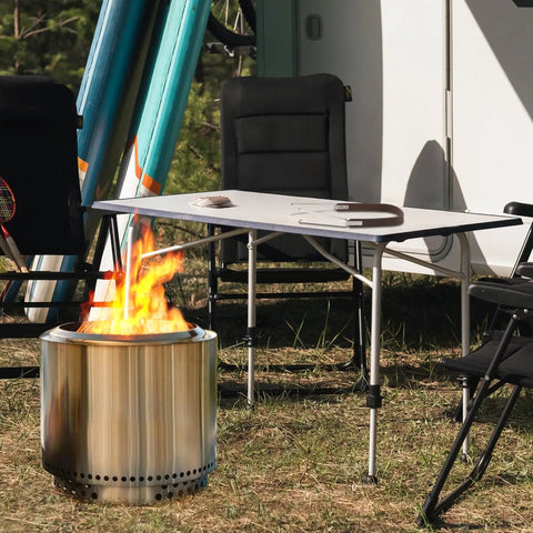 Heavy Duty Fire Pit Carrying Handle With Heat Resistant Stainless Hooks And Durable PU Strap by campsite table