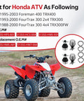 Upper And Lower Ball Joint Kit For Foreman 400 And TRX300 FourTrax ATV, Fits TRX400 1995 2003 And TRX300 1993 2000 4X4, Heavy Duty Rubber And Iron Build, 4 Pcs OEM 51355-HP5-601 51355-HC5-004 51355-HM5-931, 4-piece ATV suspension joints